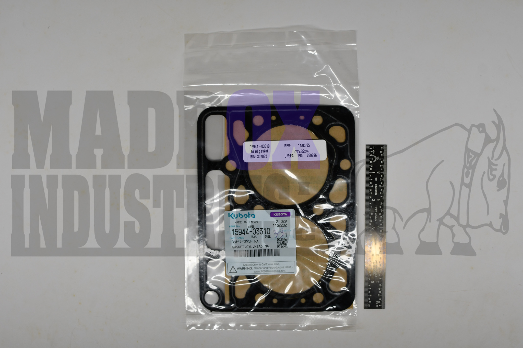 Kubota 15944-03310 Gasket